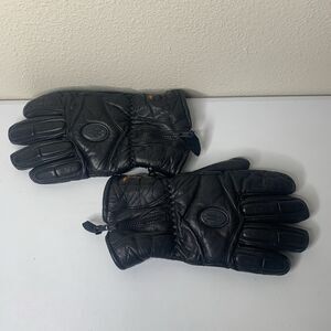 Smartwool Leather Ski Thermolite Gloves Men’s Sz M Competition Wool Lined Black